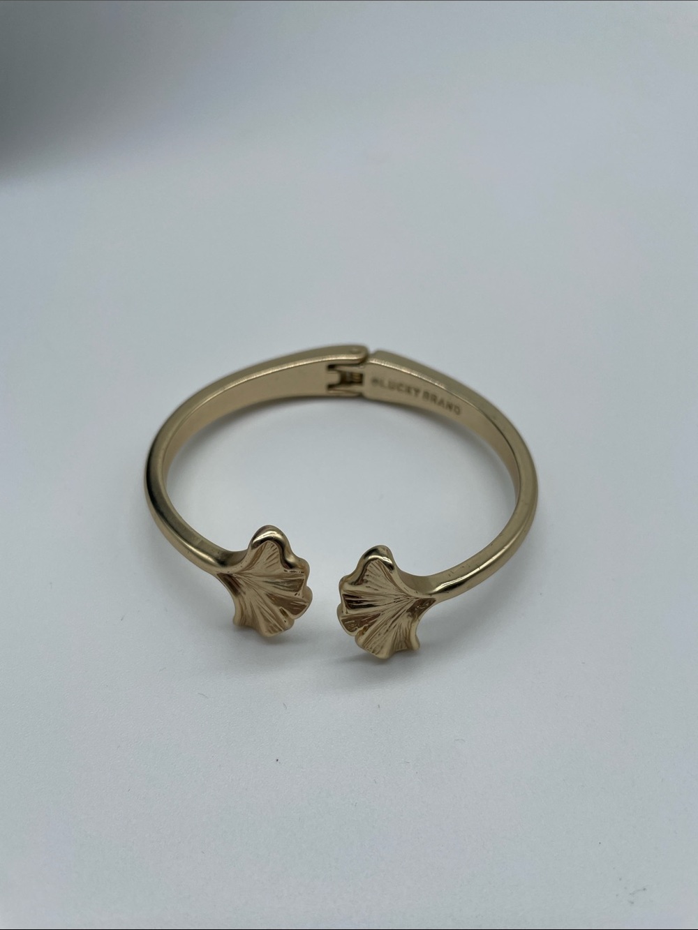 Lucky Brand Gold Open Cuff Ginko Leaf Bracelet